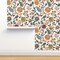 Multicolor Flowers Folk Garden Bedroom Italian Botanical Florals Villa Sage Mustard Coral Wildflower Meadow Large Scale Custom Pre-pasted Wallpaper by Spoonflower Pre-Pasted Wallpaper 2FT Wide
